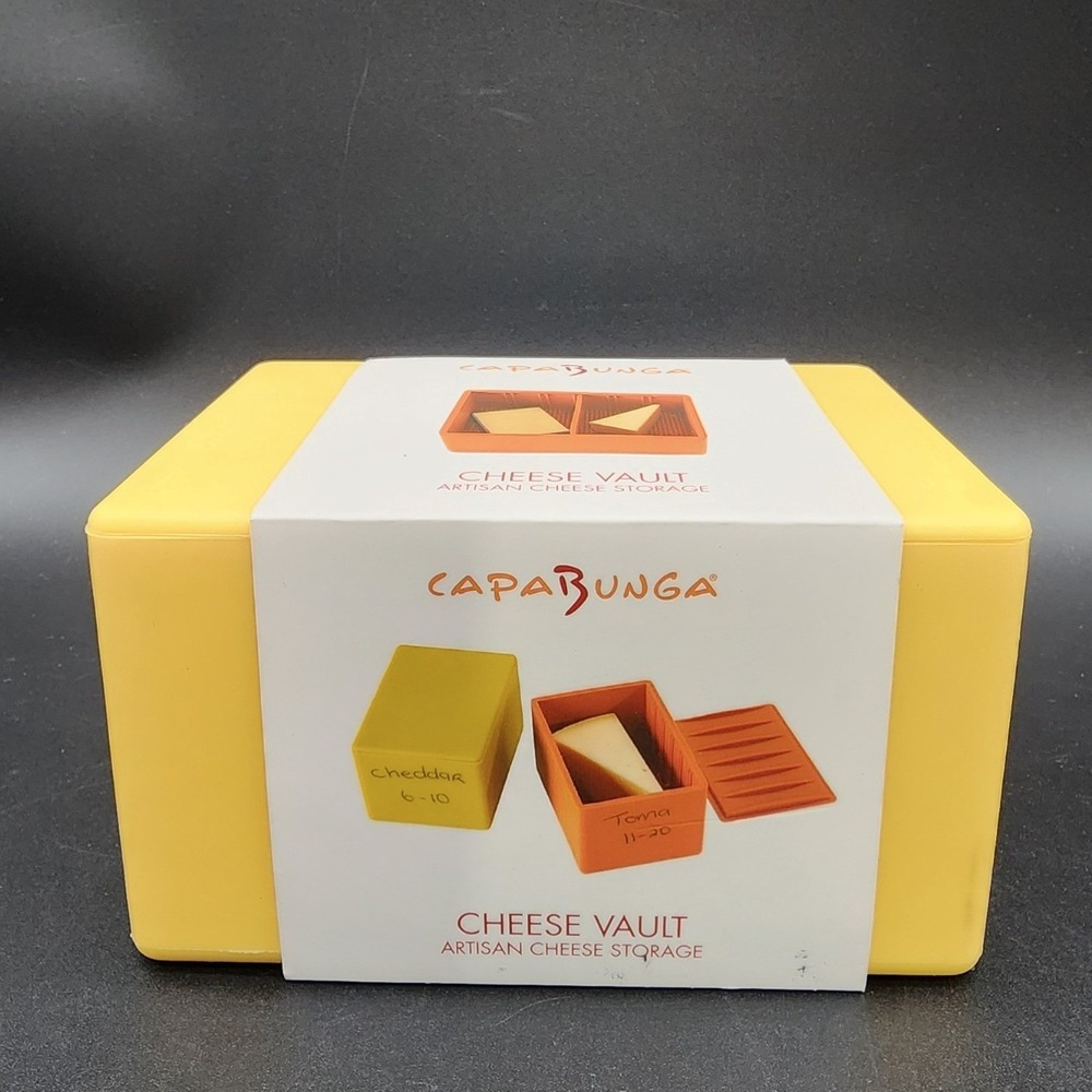 Capabunga Yellow Cheese Vault Artisan Storage Silicone Reusable Food Container